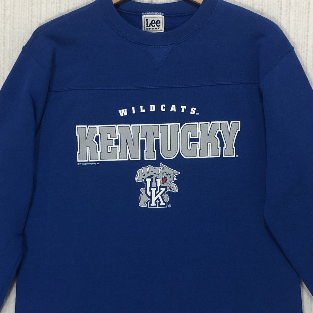 Lee Sport Kentucky Wildcats Sweatshirt Blue Youth Large L 14-16 Crewneck NCAA